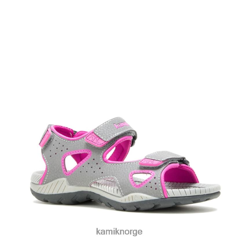 sandaler Kamik hummer 2 mørk grå rosa barn T20H00267