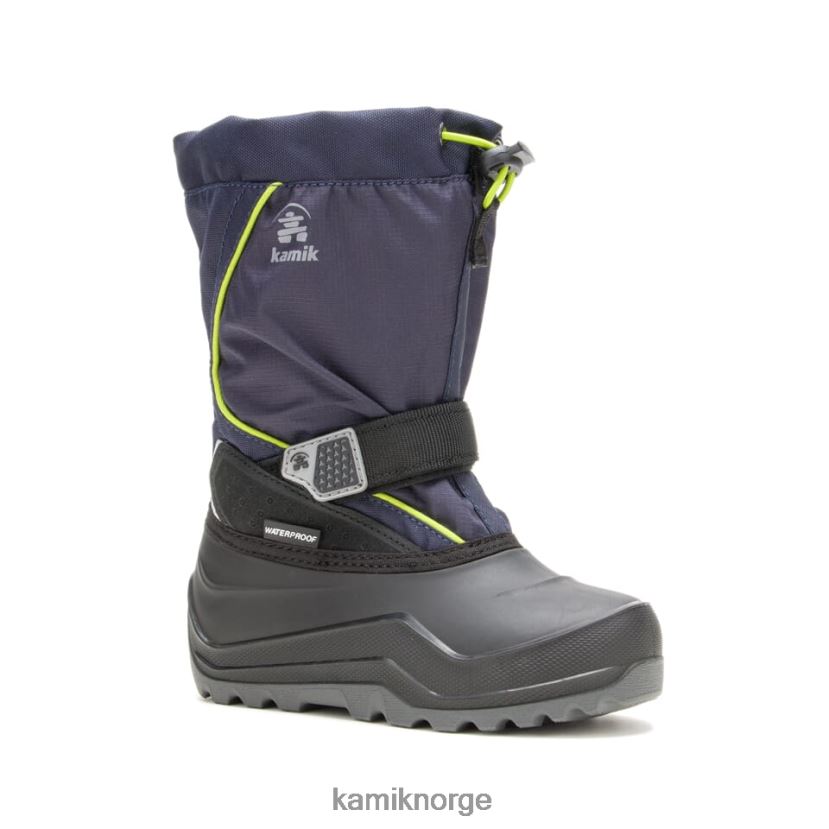 vinterstøvler Kamik snøfall 2 marine/lime barn T20H00313