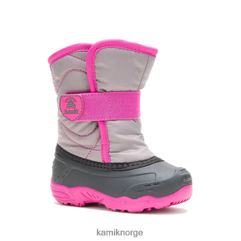 vinterstøvler Kamik snøbug 5 grå/rosa småbarn T20H00405