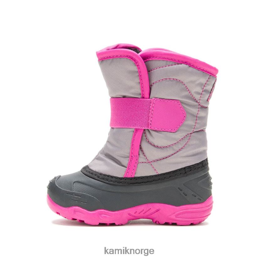 vinterstøvler Kamik snøbug 5 grå/rosa småbarn T20H00405