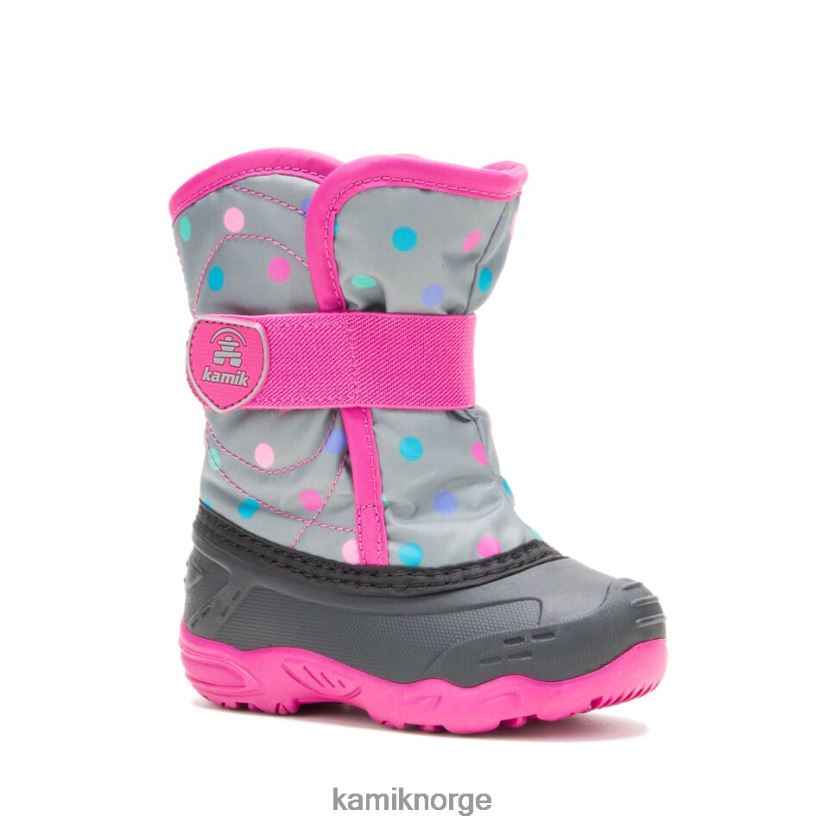 vinterstøvler Kamik snøbug 6 grå/rosa småbarn T20H00413