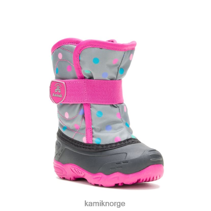 vinterstøvler Kamik snøbug 6 grå/rosa småbarn T20H00413